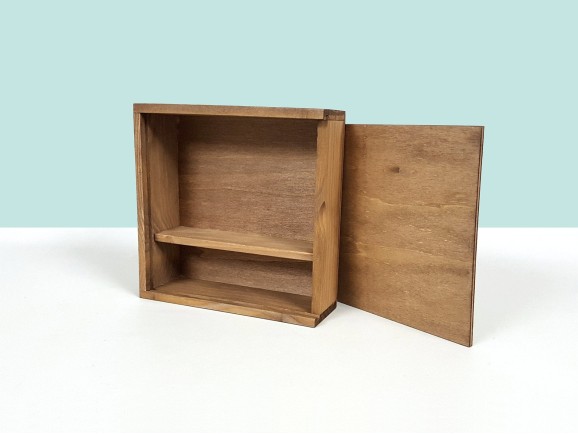 Caja Envejecida fotos 10x15 c/Tapa Madera Ref.P00CF13T