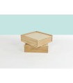 Wooden box 17.5x17.5x5.5 cm. with wood top Ref.P00C3