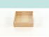 Caja de madera 17,5x17,5x5,5 cm. c/tapa metacrilato Ref.P00C3M