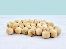 Bola de madera Boj Ø18 mm. c/taladro Ref.BOJ18