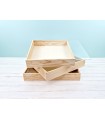 Caja de madera pino para Álbum c/tapa metacrilato varias medidas Ref. P1454C8PM