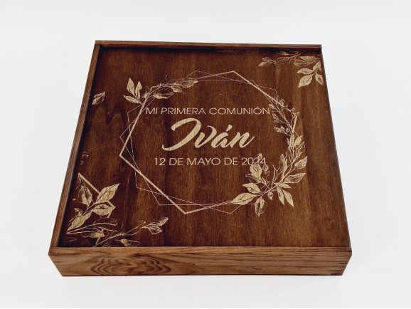 Aged wooden box for album with wooden lid, various sizes Ref.P1454C81