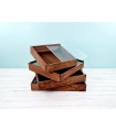 Aged wooden box for album with methacrylate lid, various sizes Ref.P1454C81M