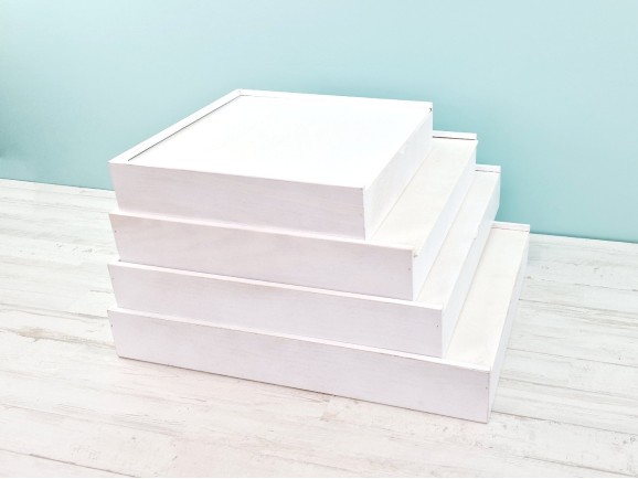 Caja de madera Blanca para Álbum c/tapa madera varias medidas Ref.P1454C8PA