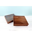 Aged wooden box for album 38.5x33x8 cm 2 lids Ref.P1454C8FC