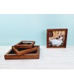 Aged wooden frame box for album, various sizes Ref.P1454CAT