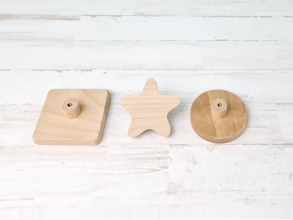 Tiradores infantiles 7 cm. NATURAL