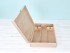 Caja madera 1 Botella + 2 copas bisagra y broche Ref.PC33