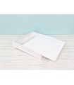 White wooden box for 30x30 album with divider and wooden lid Ref.P1454C8PA-37D