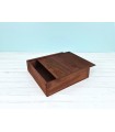 Aged wooden box 33.5x33.5x9.5 cm. with sliding lid Ref.PC7BC