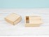 Pine wood box 13x12x4 cm. with sliding cover Ref.P53C16