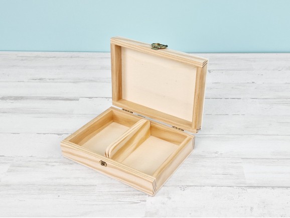 Wooden box 16x11x4 cm. for 2 decks Ref.P78C01