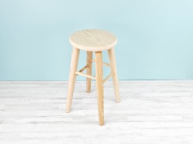 Round wooden stool, 47.5 cm. Ref.AT46000