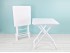 Juego 2 mesas plegables c/soporte Blancas Ref.1391B