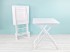 Juego 2 mesas plegables c/soporte Blancas Ref.1391B