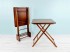 Set of 2 Folding Side Tables with Cherry or Walnut Stand Ref. 1391
