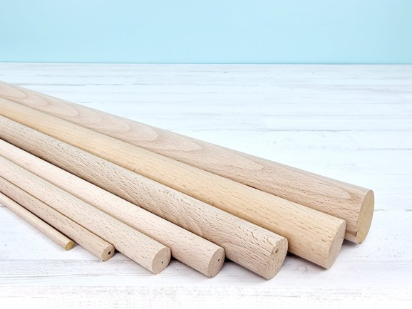 Round wooden stick various diameters Length 1 m.