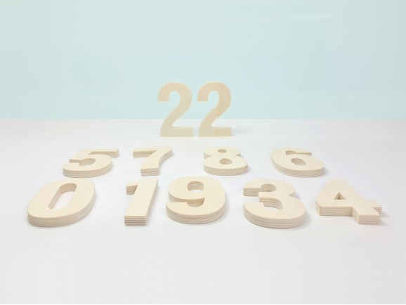 Wooden Numbers 10 cm. Ref.P1341EN