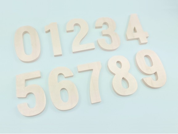 Wooden Numbers 10 cm. Ref.P1341EN