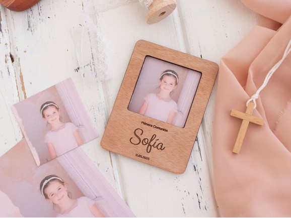 Polaroid wooden frame magnet Ref.MO79