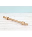 Threaded Turned Beech Wood Baluster with L51 Nuts Ref.MO577