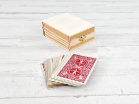 Caja de madera 8x11x5 cm. para 1 baraja Ref.PC103