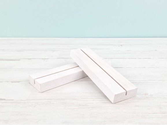 Taco wood White 15x4x1,5 cm. Ref.P1012