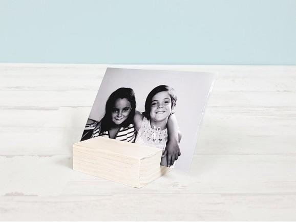 White wooden block 12x9x4 cm. Ref.P1005