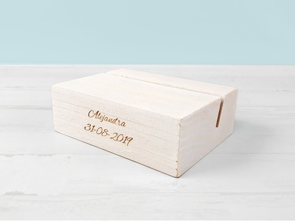 White wooden block 12x9x4 cm. Ref.P1005