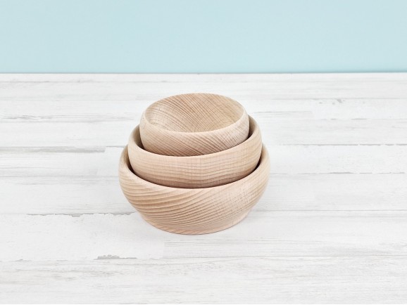 Pack of 3 wooden bowls Ref.DRKC860K