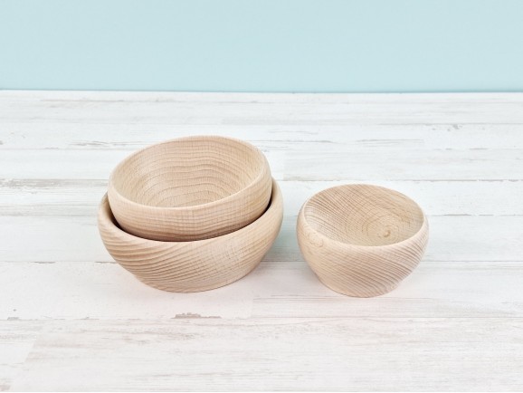 Pack 3 cuencos de madera Ref.DRKC860K