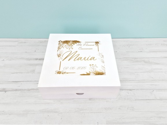 White Box 36x36x11 cm. with drawer and dividers Ref.P1454C9B-G