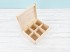 Caja de madera pino 22x17x8,5 cm. 6 divisiones Ref.DRPH306