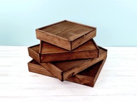 Aged Box for Album with Wood Cover various sizes Ref.P1454C81