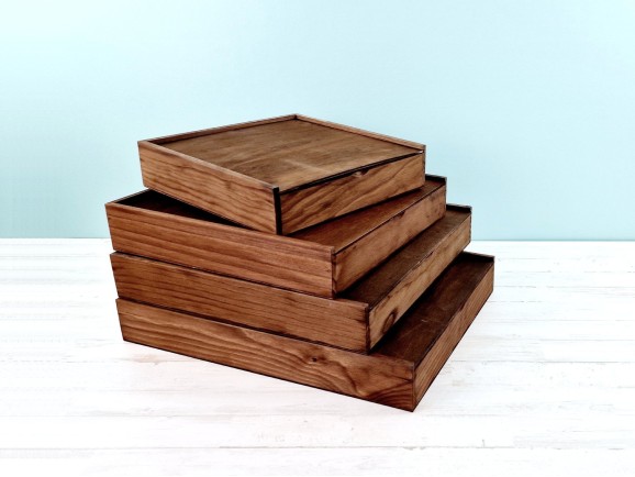 Aged Box for Album with Wood Cover various sizes Ref.P1454C81