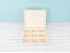 Caja de madera 34,5x29,5x9,5 cm. c/bisagra, broche y 9 divisiones Ref.P78C05