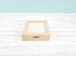 Wooden box 21x21x6.5 cm. with glass lid Ref. PC4BV
