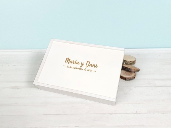 Caja de madera Blanca para fotógrafos Ref.P1454DB