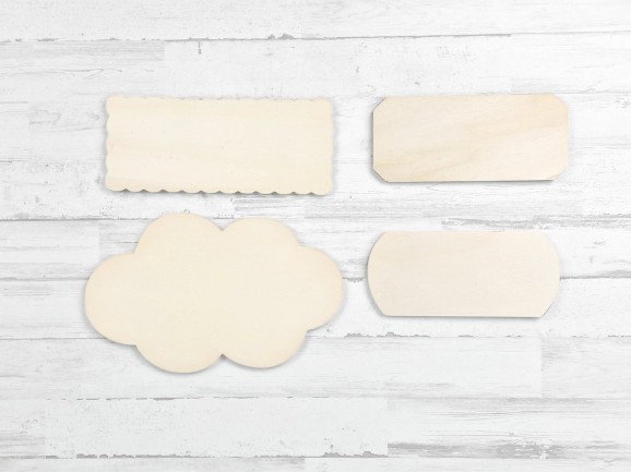 Placas de madera 4 modelos Ref.PPP