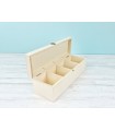 Caja de madera 35x12x11 cm. c/4 divisiones Ref.PCG02