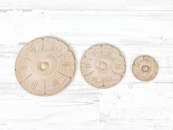 Aplique plafón tallado a mano varias medidas Ref.2353