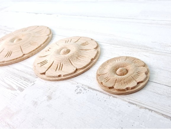 Aplique plafón tallado a mano varias medidas Ref.2353