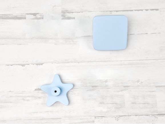 Tiradores infantiles 7 cm. AZUL CELESTE