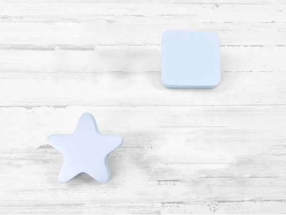 Tiradores infantiles 7 cm. AZUL CELESTE