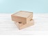 Caja de madera 21,5x21,5x8 cm. c/tapa corredera y 3 divisiones Ref.PC26
