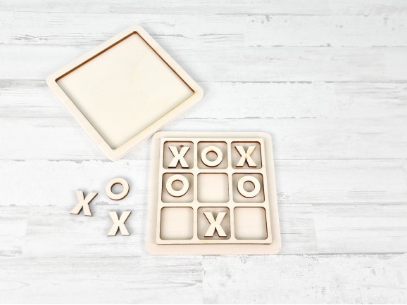 Wooden box game 3 in a row Ref. PCJ02