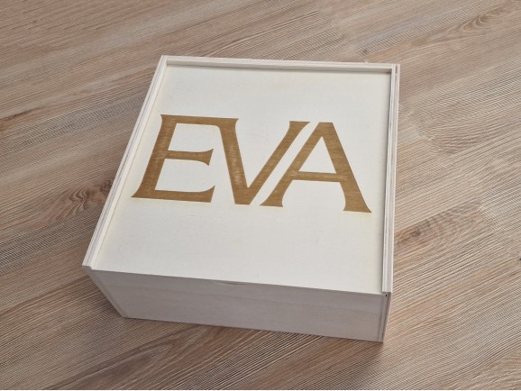 Caja de madera 35x28x10 cm. c/tapa corredera Ref.P1454C8J