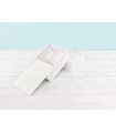 White wooden box 22x17x8 with sliding lid Ref.PF1318B