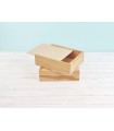 Caja de madera pino 23,5x18,5x7 cm. c/tapa corredera Ref.PF1520