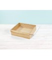 Caja de madera pino 23,5x18,5x7 cm. c/tapa metacrilato Ref.PF1520M